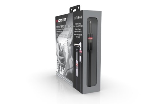 Monster CLAS-I-12AWW Prolink Monster Classic 1/4" Instrument Cable. 12 ft - Right Angle to Straight