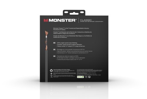 Monster CLAS-I-12AWW Prolink Monster Classic 1/4" Instrument Cable. 12 ft - Right Angle to Straight