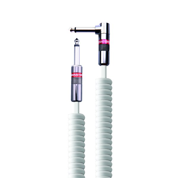 Monster CLAS-I-21ACWHWW Prolink Monster Classic 1/4" Instrument Cable. 12 ft - Coiled. White