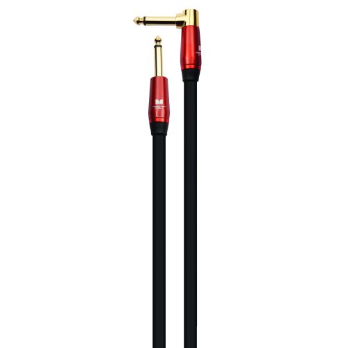 Monster ACST2-12AWW Prolink Acoustic 1/4″ Instrument Cable. 12 ft - Right Angle to Straight
