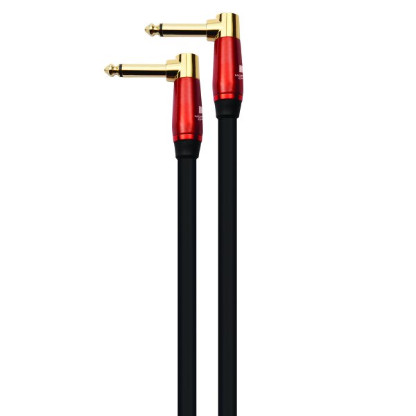 Monster MACST2-0.75DAWW Prolink Acoustic 1/4" Instrument Cable. 8 in - Right Angle to Right Angle