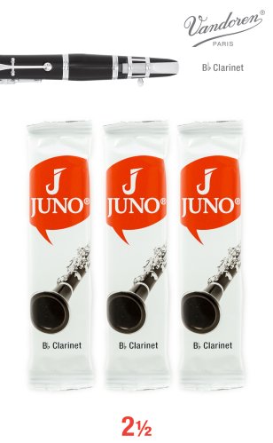 JUNO JCR0125/3 Bb Clarinet #2.5. (3 Reed Card)