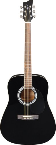 Jay Turser JJ43-PAK-BK-A Jay Jr Series 3/4 Size Dreadnought Acoustic Guitar Pack. Black