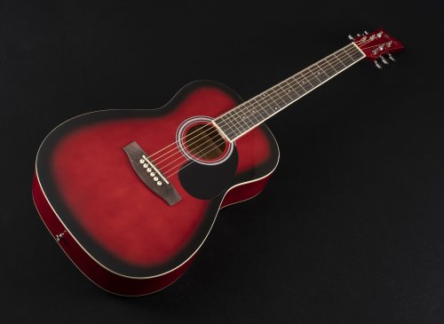 Jay Turser JJ43-PAK-RSB-A Jay Jr Series 3/4 Size Dreadnought Acoustic Guitar Pack. Red Sunburst