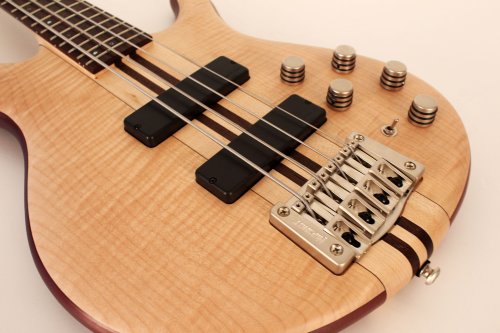 Cort A4PLUSFMMHOPN Artisan Series A4 Plus Bass Guitar. Open Pore Natural