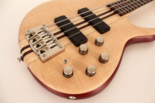 Cort A4PLUSFMMHOPN Artisan Series A4 Plus Bass Guitar. Open Pore Natural