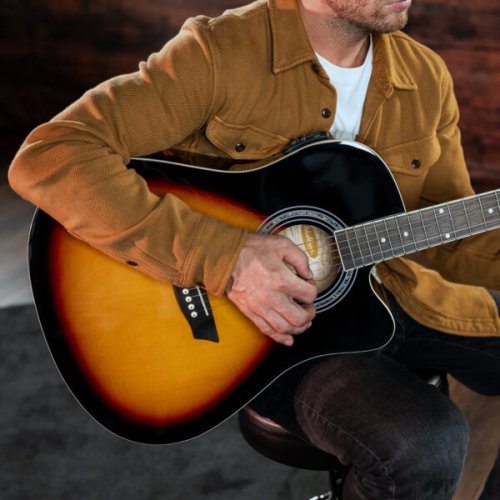 Washburn WA90CEVSB Dreadnought Acoustic Electric Guitar. Tobacco Burst