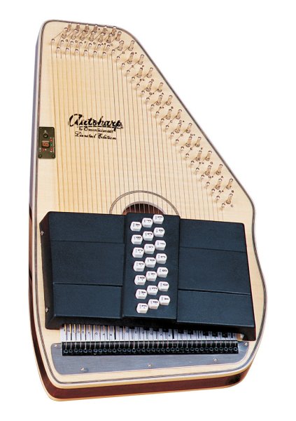 Oscar Schmidt OS11021FNE 21 Chord Acoustic Electric Auto Harp. Flame Maple