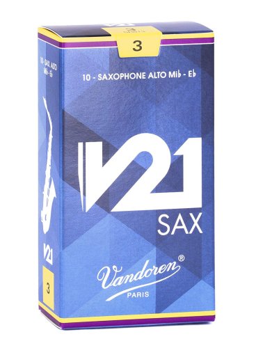 Vandoren SR813 Alto Saxophone V21 Reeds Strength #3. (Box of 10)