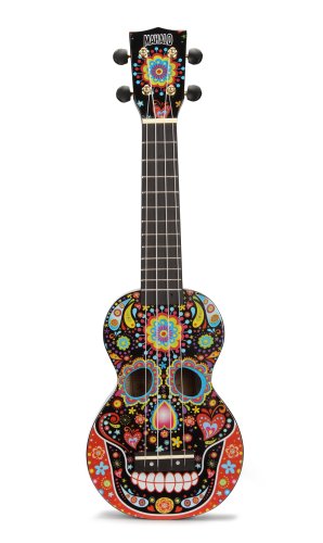 Mahalo MA1-SKBK Art Soprano Ukulele. Day of the Dead Graphic