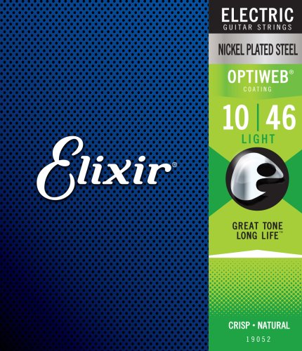 Elixir 19052 Nickel Plated Steel Electric Guitar Strings with OPTIWEB. Light 10-46