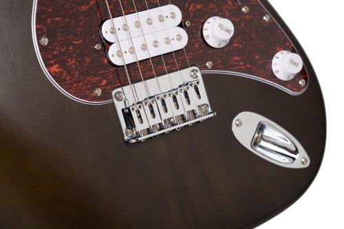 Cort G100 HH G Series Double Cutaway Electric Guitar. Open Pore Walnut