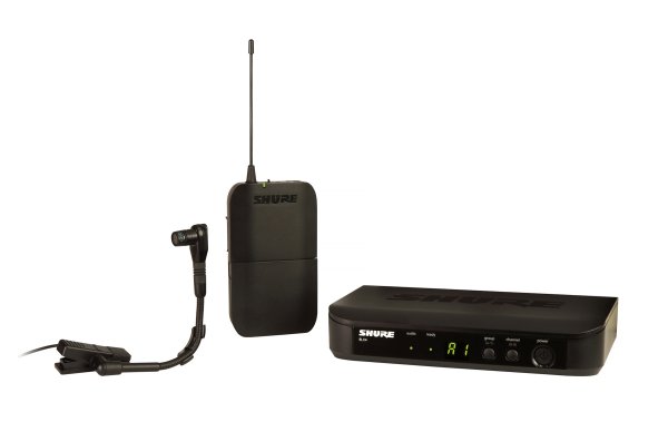 Shure BLX14-B98-H10 Wireless Instrument System With Beta 98H C Clip on Goosneck Microphone. H10 Band