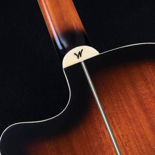 Washburn EA15 Festival Series Mini Jumbo Cutaway Acoustic Electric Guitar. Tobacco Burst