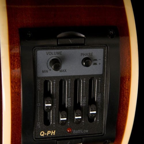 Washburn AB5 Cutaway Acoustic Electric Bass Guitar. Natural