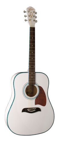 Oscar Schmidt OG2WH-A Dreadnought Acoustic Guitar. White