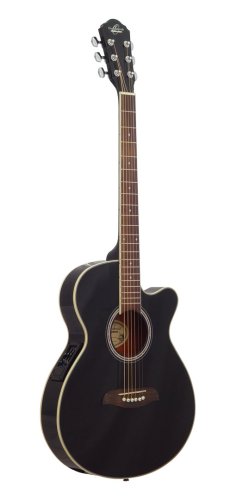 Oscar Schmidt OG8CEB-A Folk Cutaway Acoustic Electric Guitar. Black
