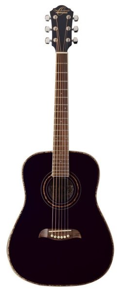 Oscar Schmidt OG1B-A 3/4 Dreadnought Acoustic Guitar. Black