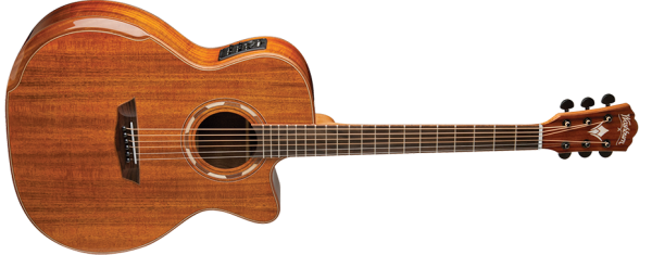 Washburn G55CE Comfort Deluxe 55 Series Grand Auditorium Cutaway Acoustic Electric Guitar. Koa