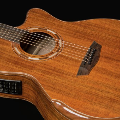 Washburn G55CE Comfort Deluxe 55 Series Grand Auditorium Cutaway Acoustic Electric Guitar. Koa