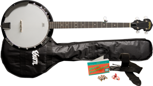 Washburn B8 Pack Americana Series (5 String) Banjo Pack. Natural