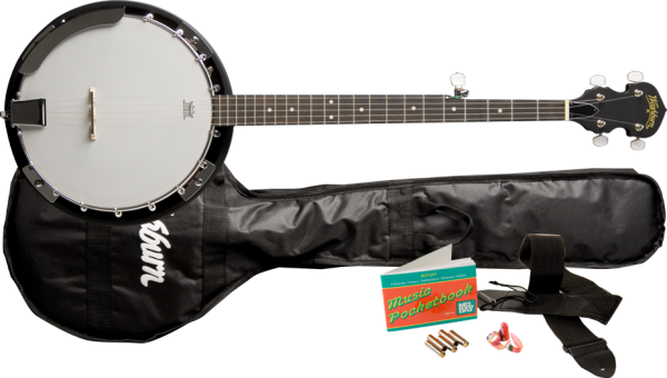Washburn B8 Pack Americana Series (5 String) Banjo Pack. Natural