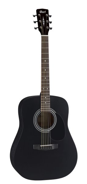 Cort AD810BKS Standard Series Acoustic Dreadnought Guitar. Black Satin