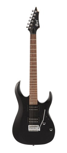 Cort X100OPBK X Series 100 Double Cutaway Electric Guitar. Open Pore Black