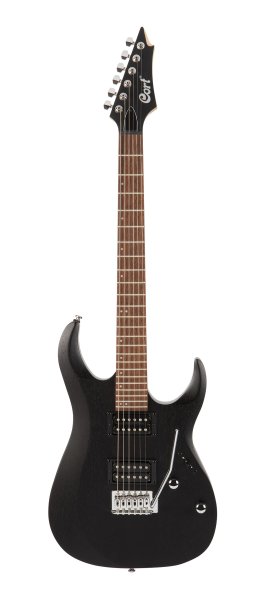 Cort X100OPBK X Series 100 Double Cutaway Electric Guitar. Open Pore Black