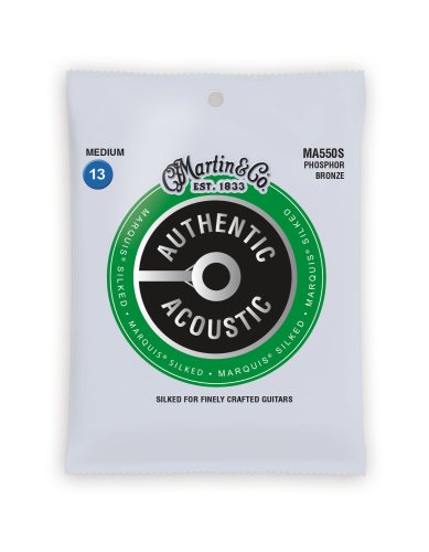 Martin MA550S Authentic Acoustic Marquis 92/8 Phosphor Bronze Medium Guitar Strings. 13-56