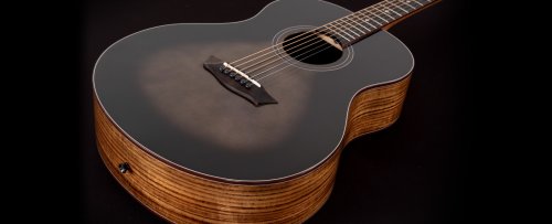 Washburn Novo S9 Bella Tono Studio Acoustic Guitar. Gloss Charcoal Burst