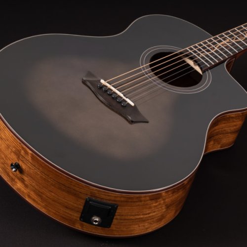 Washburn VITE S9V Bella Tono Studio Cutaway Acoustic Electric Guitar. Gloss Charcoal Burst