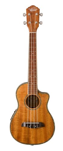 Oscar Schmidt OU6LCE-R Cutaway Tenor Ukulele W/Pre Amp. Natural Koa