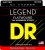 DR Strings FL-11 Legend Polished Flatwound Electric Guitar Strings. 11-48 