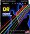 DR Strings NMCE-11 Hi-Def Neon Electric Guitar Strings. Multi-Color 11-50