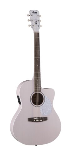Cort JADECLASSICPPOP Jade Series Acoustic Electric Cutaway Guitar. Pastel Pink Open Pore