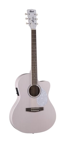Cort JADECLASSICPPOP Jade Series Acoustic Electric Cutaway Guitar. Pastel Pink Open Pore