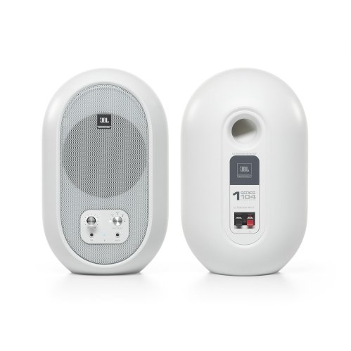 JBL 104SET-BT-W Compact Desktop Bluetooth Referance Monitors. White