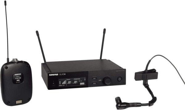 Shure SLXD14/98H-H55 Wireless System with SLXD1 and Beta 98H/C Mini Instrument Microphone. H55 Band
