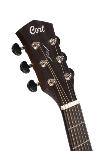 Cort COREOCOTPB Core Series Spruce Acoustic Electric Guitar. Open Pore Trans Black