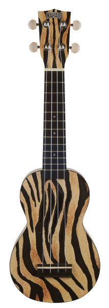 Mahalo MA1ZE Art II Series Soprano Ukulele. Zebra Motiff