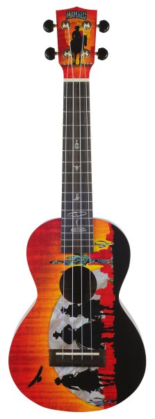Mahalo MA2WW Artists Elite Series Concert Ukulele. Wild West Motiff