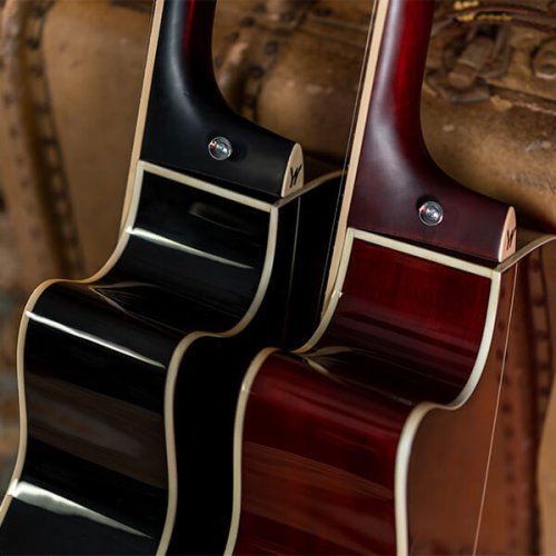 Washburn DFBACEA Deep Forest Burl Grand Auditorium Acoustic Electric Guitar. Amber Fade