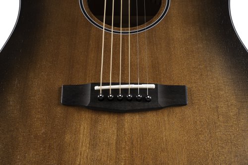 Cort COREDCOPBB Core-DC Series Dreadnought Cutaway Acoustic Electric Guitar. Open Pore Black Burst