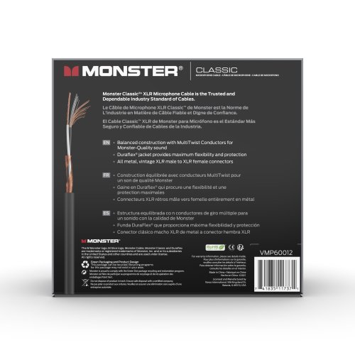 Monster CLAS-M-50WW Classic Microphone Cable. 50'