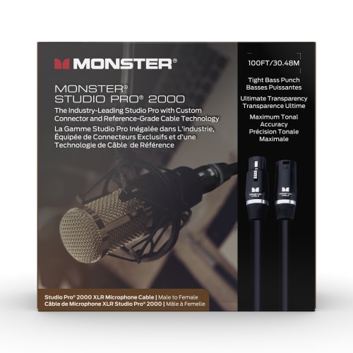 Monster SP2000-M-100WW Studio Pro 2000 Microphone Cable. 100'