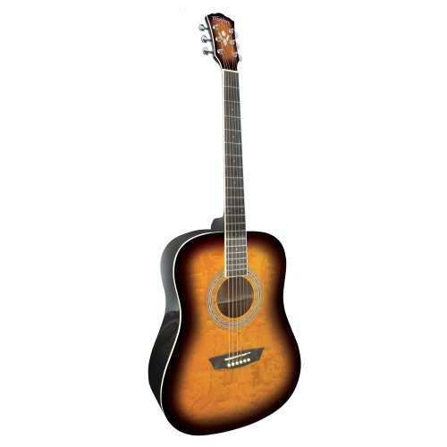 Washburn WSHAGPAKQTTB 6-String Dreadnought Acoustic Guitar Pack