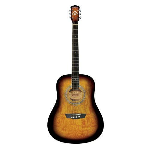 Washburn WSHAGPAKQTTB 6-String Dreadnought Acoustic Guitar Pack