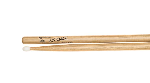Los Cabos LCD5BRHN 5B Nylon Tip Red Hickory Drumsticks