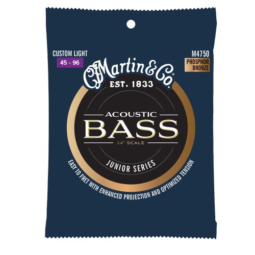 Martin M475 Junior Acoustic Bass Strings. Custom Light